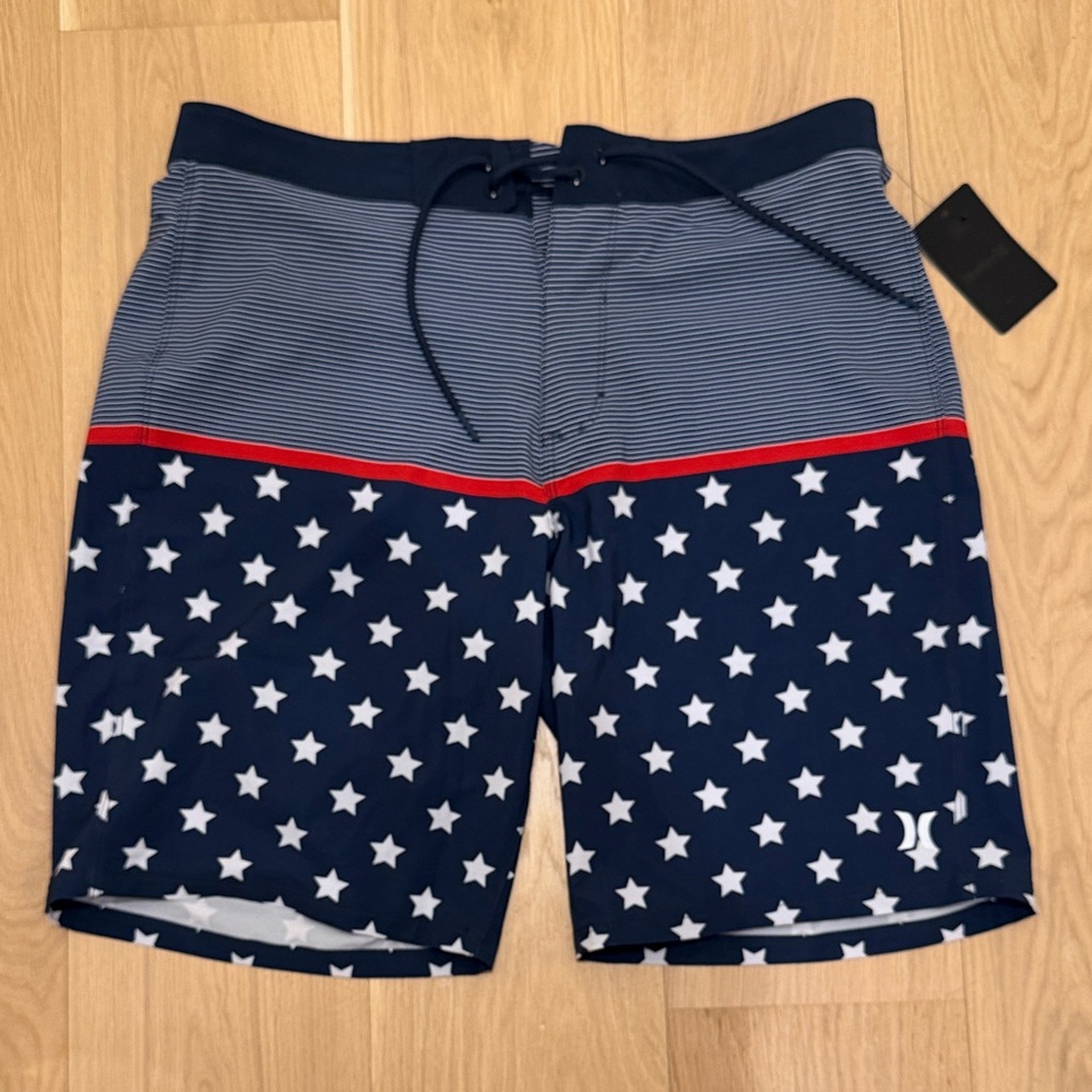 Hurley Men's Navy Star Print Board Shorts